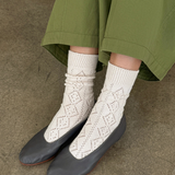 socks - modal eyelet - oyster