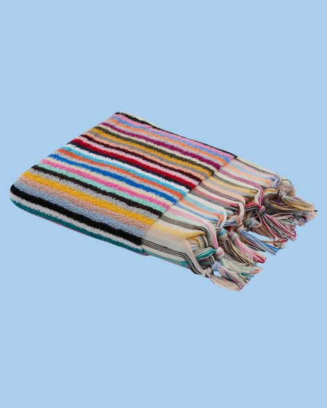 hand towel - multi coloured stripe