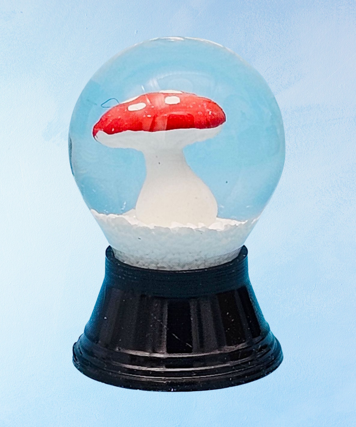 teeny tiny snow globe - mushroom