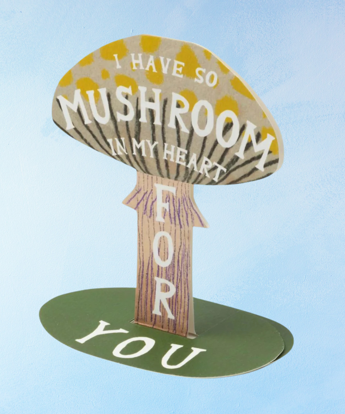 greeting card - stand-up mushroom
