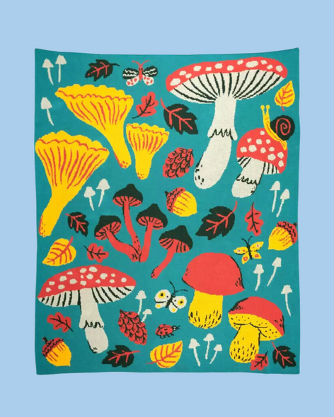 knit blanket - phoebe wahl mushroom