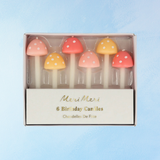bougies d'anniversaire - champignon (lot de six)