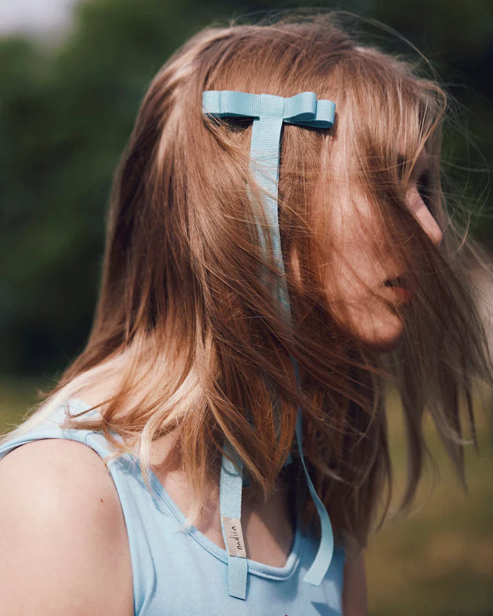 ribbon barette -blue sky
