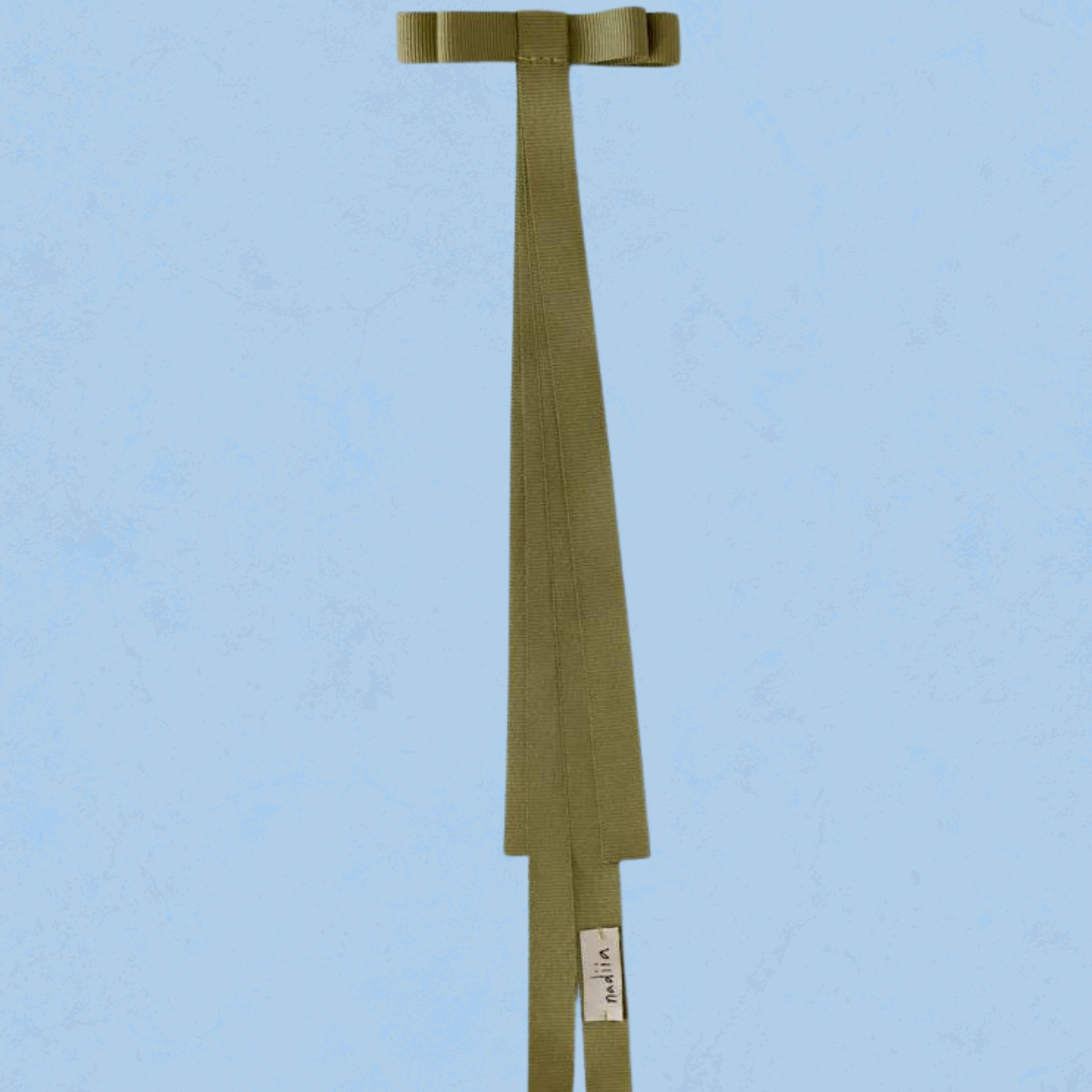 nadiia green grass ribbon barette