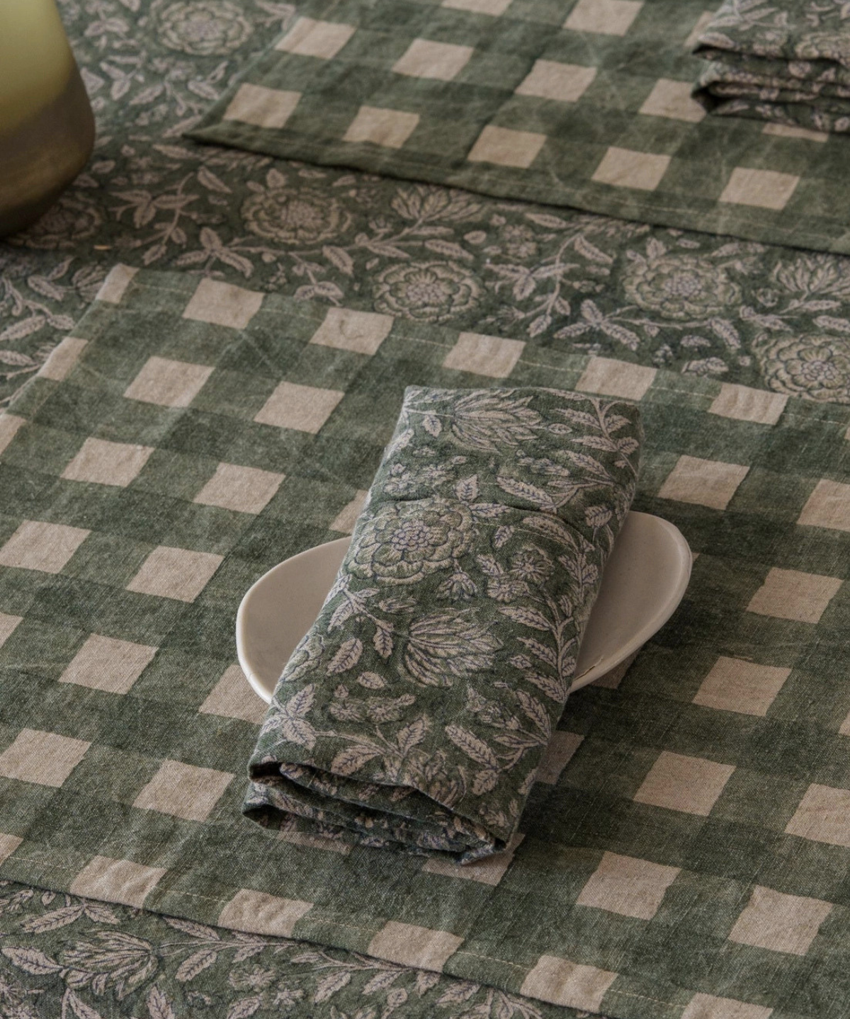 napkins - linen rio: green (set of two)