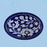 soap dish - oval  -  blue pottery (multiple styles)