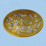 soap dish - oval  -  blue pottery (multiple styles)