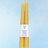 candle - pair of beeswax tapers - natural (multiple sizes)