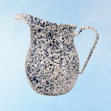 enamelware - pitcher: navy splatter