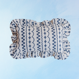 pillow - navy stripe & check