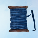 ribbon - navy velvet - 10 metres (assorted sizes)