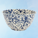 enamelware - salad bowl: navy splatter