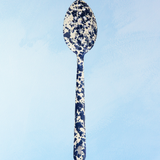 enamelware - slotted spoon - navy splatter