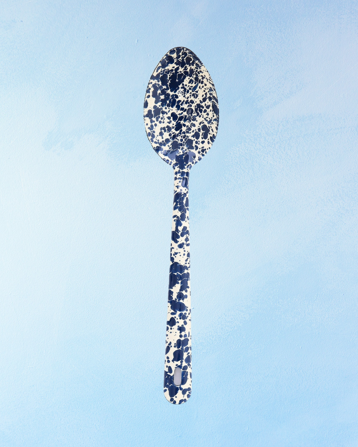 enamelware - navy splatter serving spoon