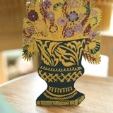 greeting card - stand-up bloomsbury navy vase