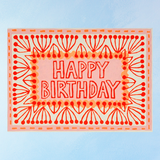 greeting card - neon happy birthday