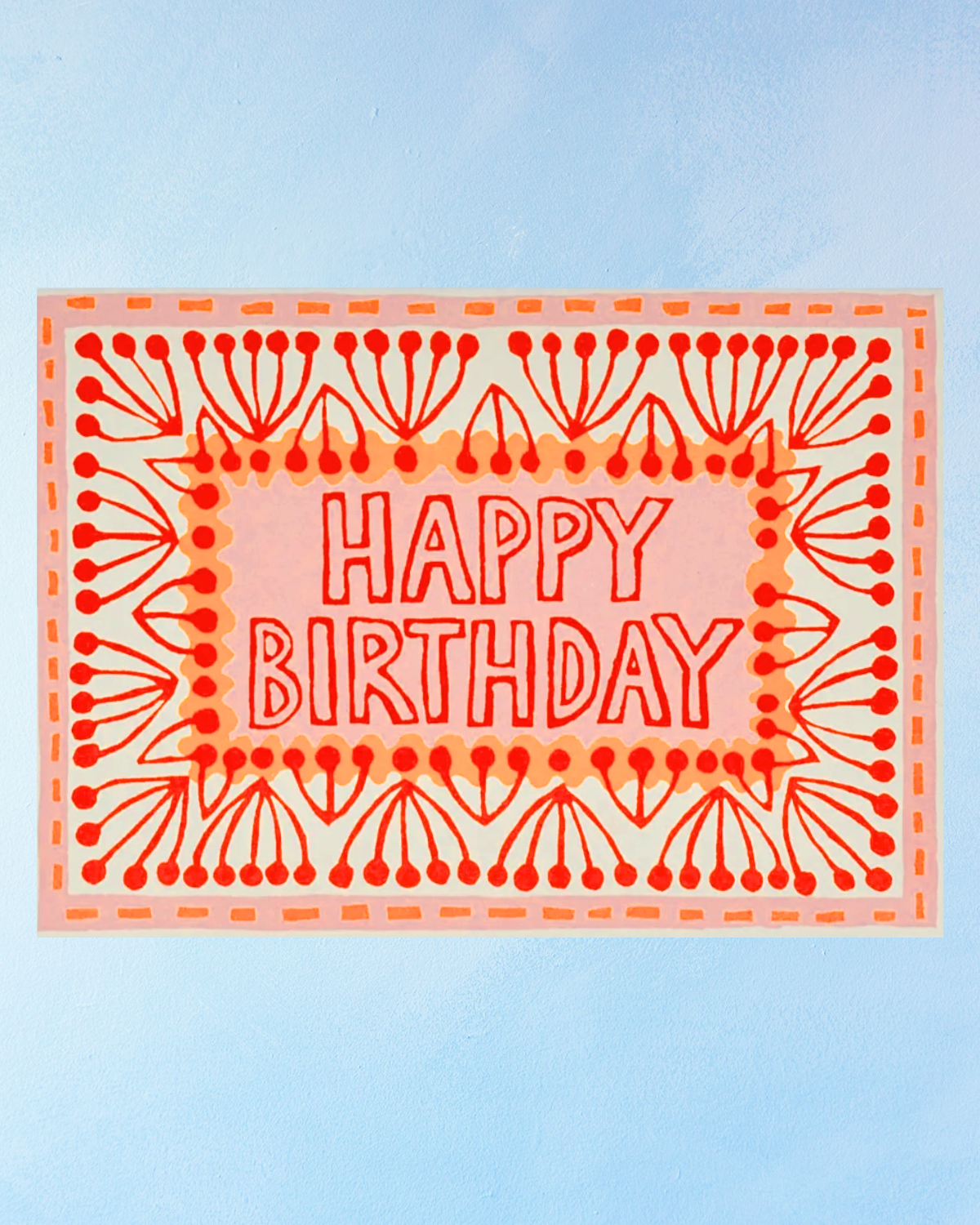 greeting card - neon happy birthday