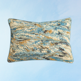 pillow - hand-marbled - nila feathers