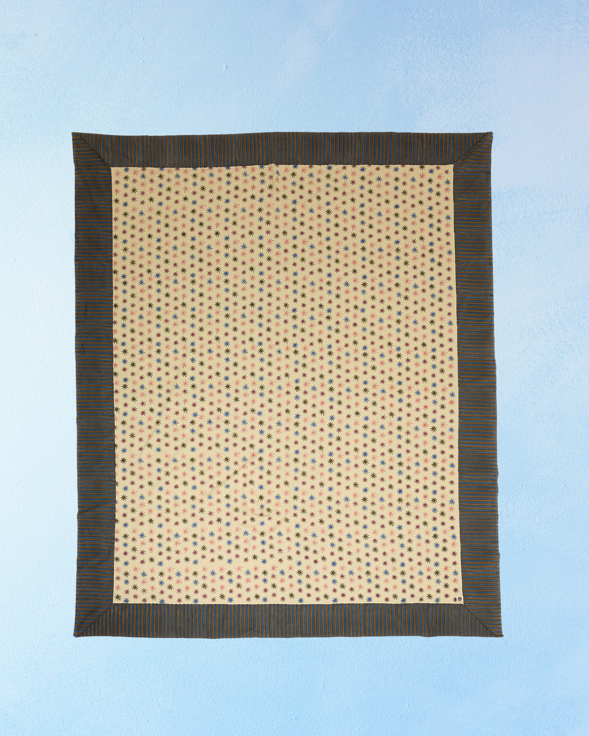 bedding - block printed cotton noa star sheet