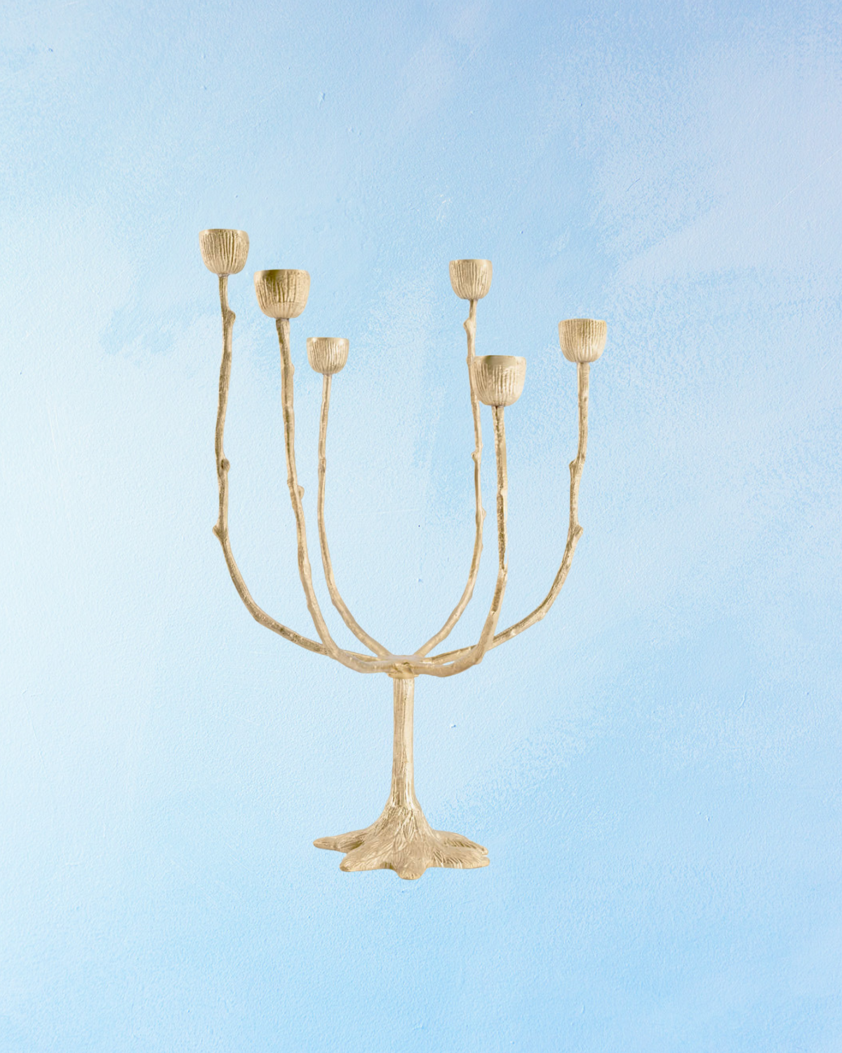 candelabra - brass misty large