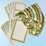 notecard set - ivy green and orange