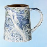 ceramic - marbled ocean pitcher
