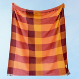 blanket - wool - ochre bold check