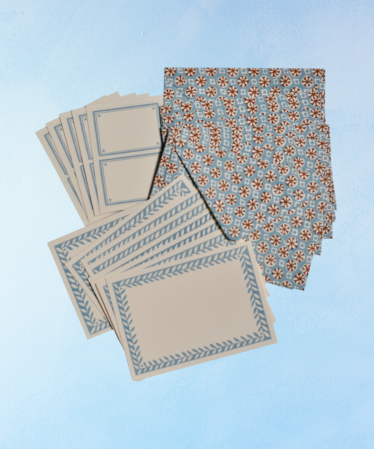 notecard set - sky and cocoa