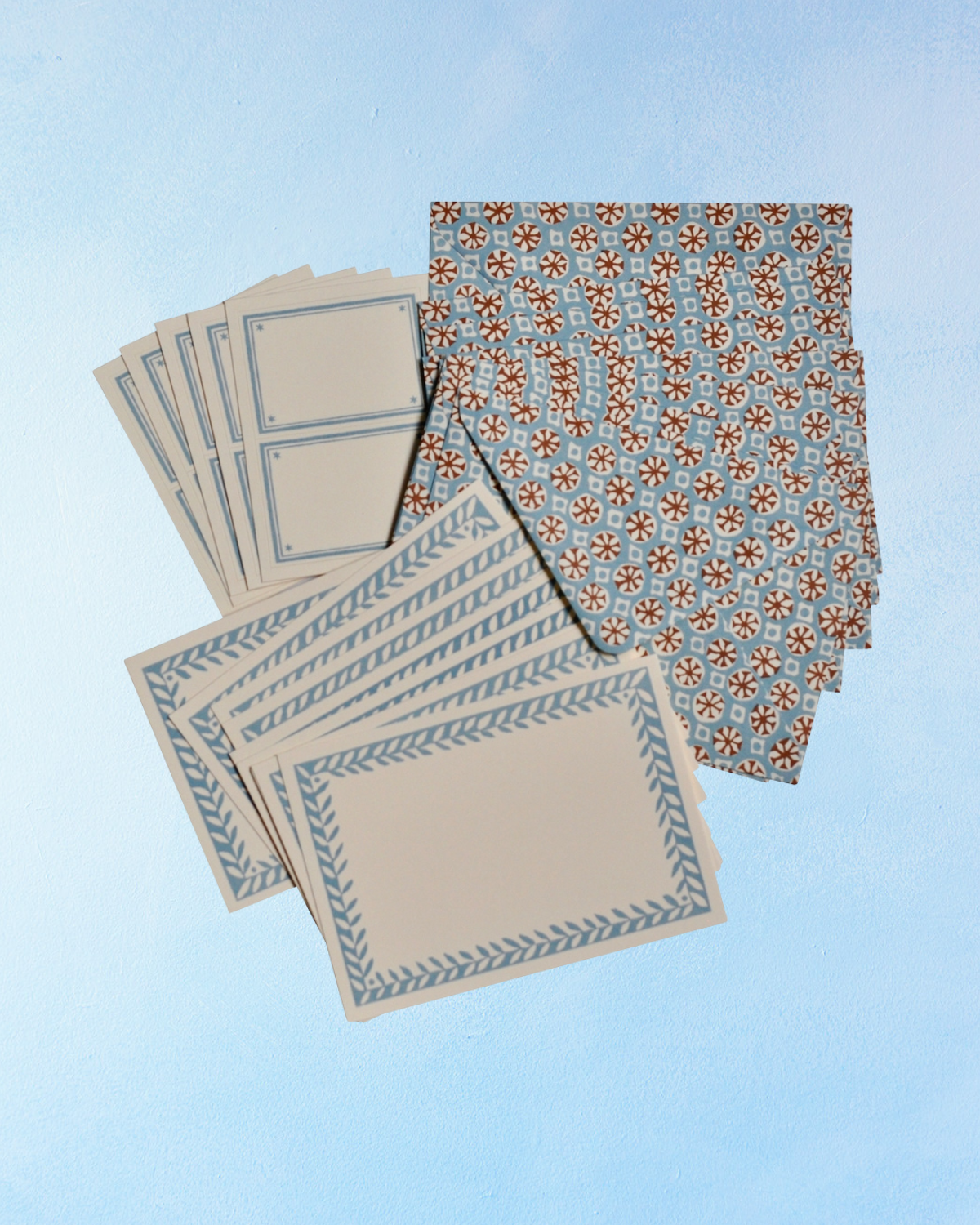 notecard set - sky and cocoa