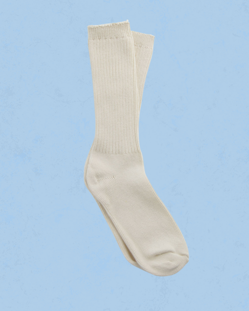 Okayok cotton sock in natural white