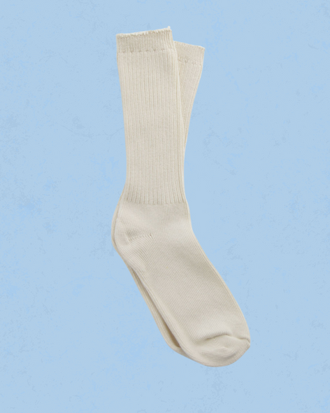 Okayok cotton sock in natural white