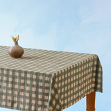 tablecloth - linen olea green