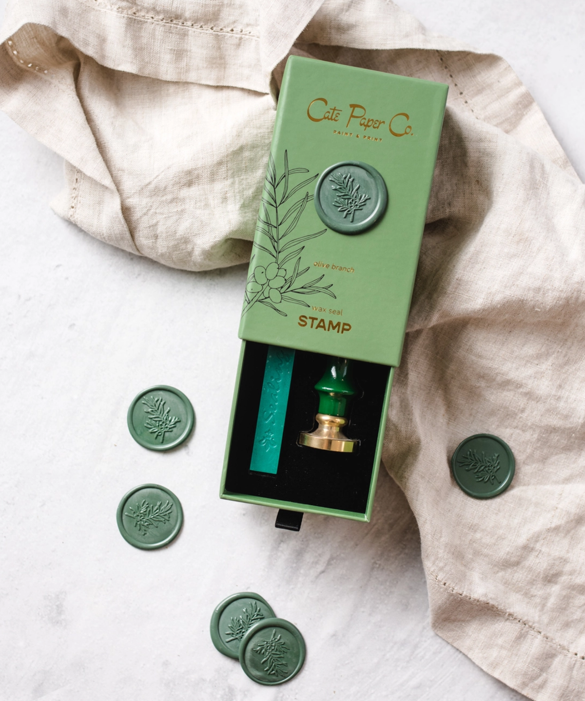 wax seal stamp - olive branch
