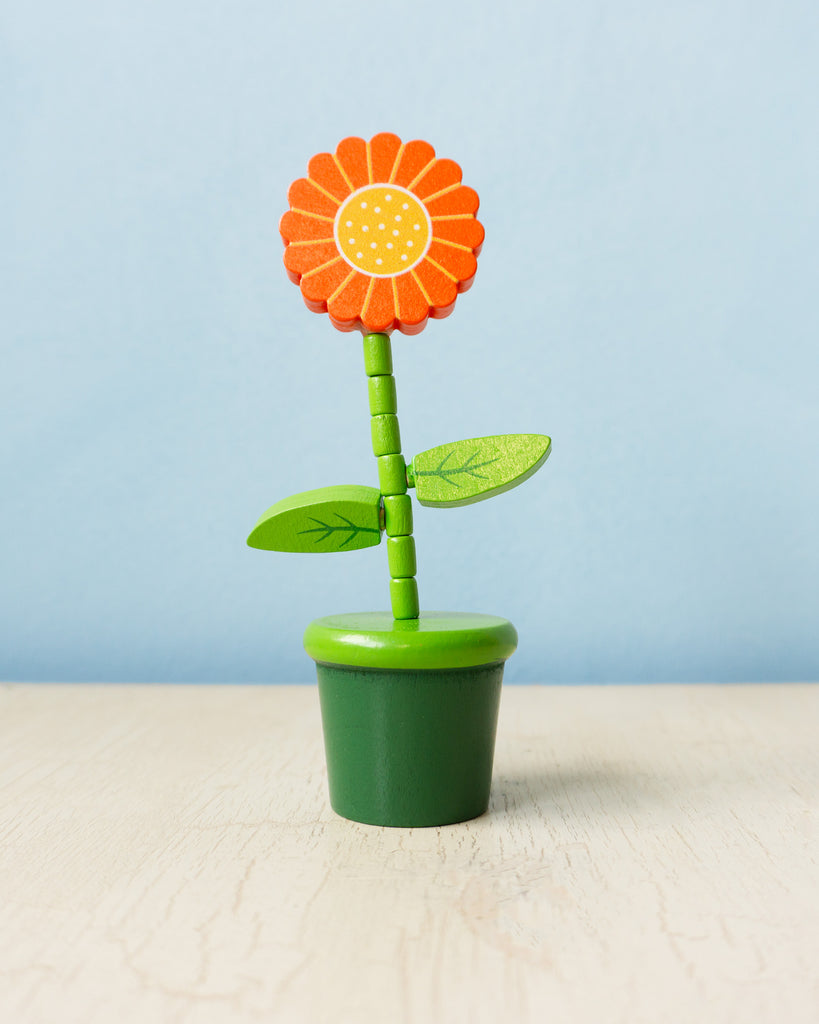 push puppet - daisy (orange)