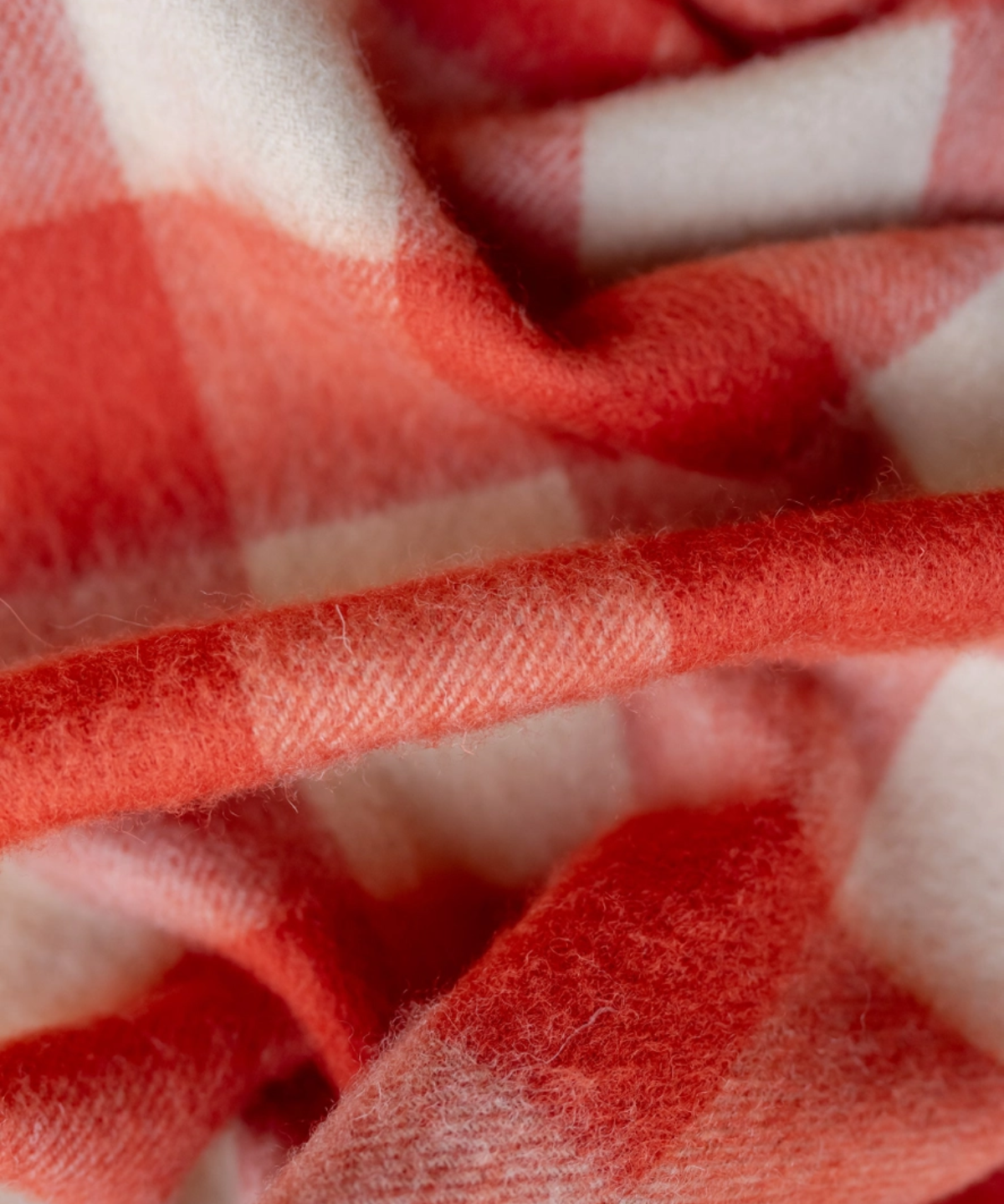 lambswool scarf - orange gingham