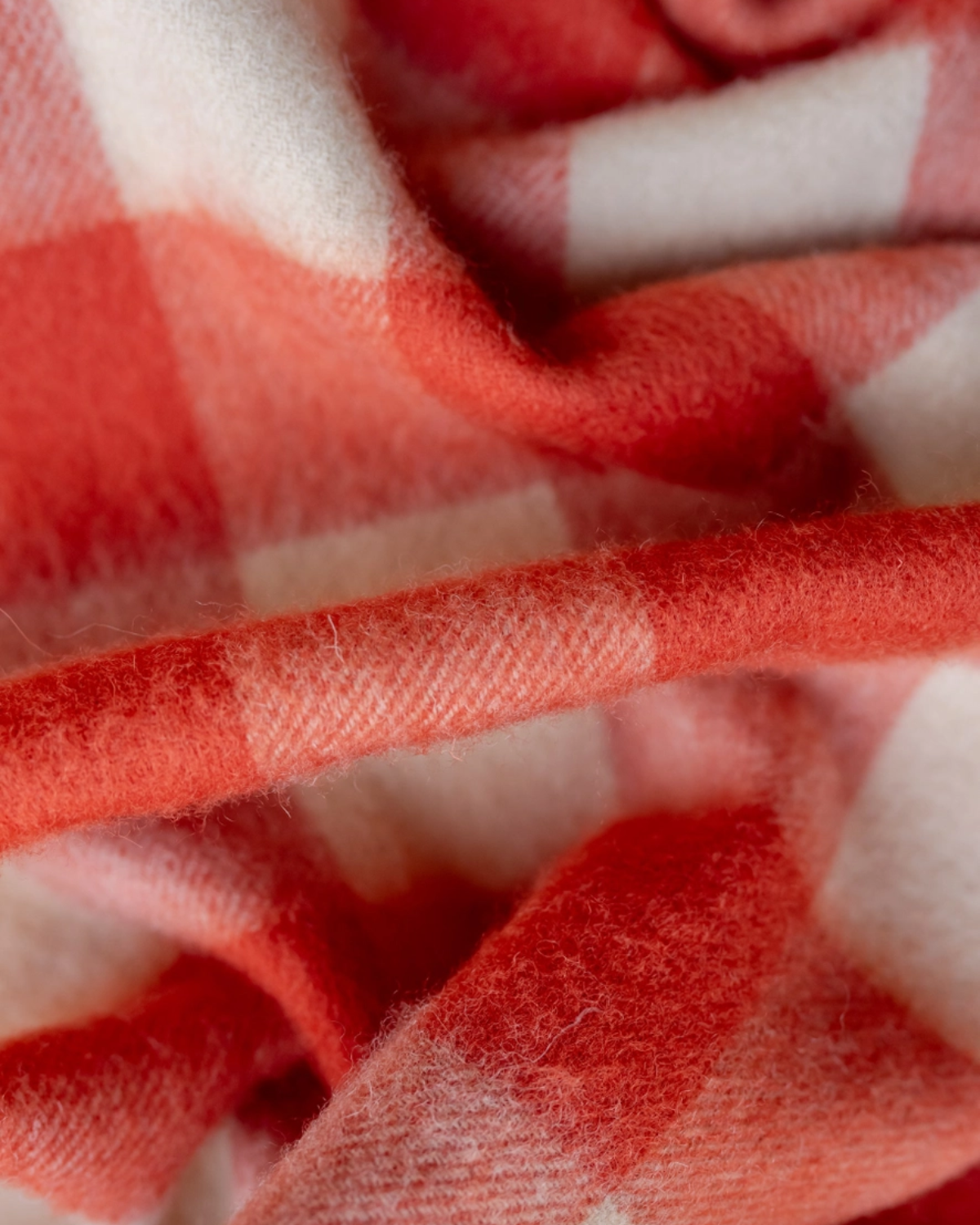 lambswool scarf - orange gingham