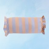 coussin - traversin à rayures lilas