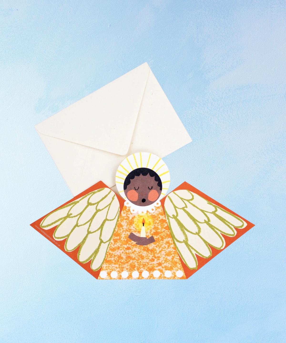 greeting card - orange angel