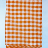tea towel - orange gingham
