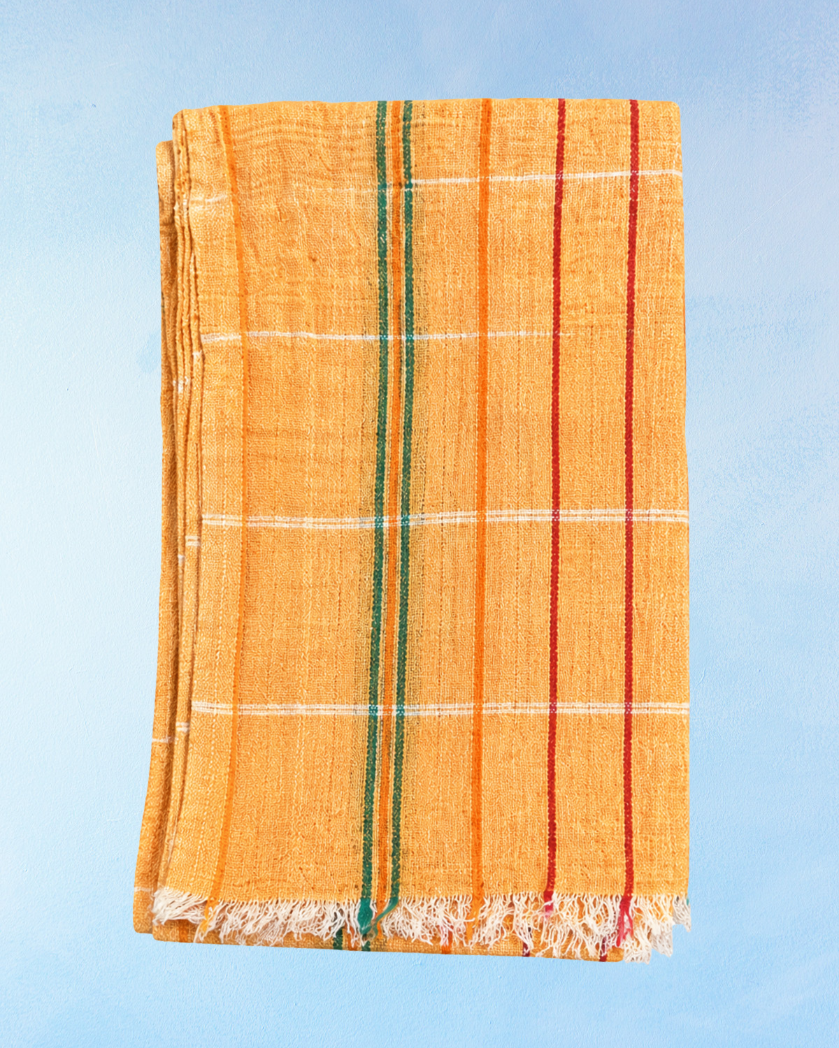 tea towel - orange khadi