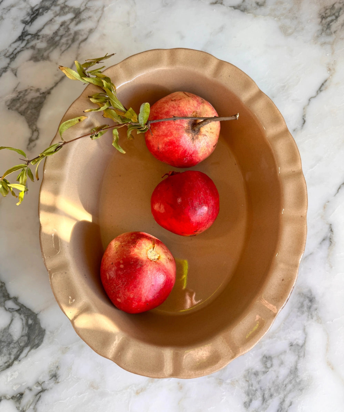 ceramic - oval pie dish