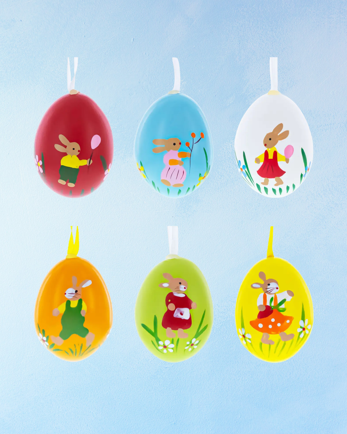 ornament - hand painted bunny easter eggs
