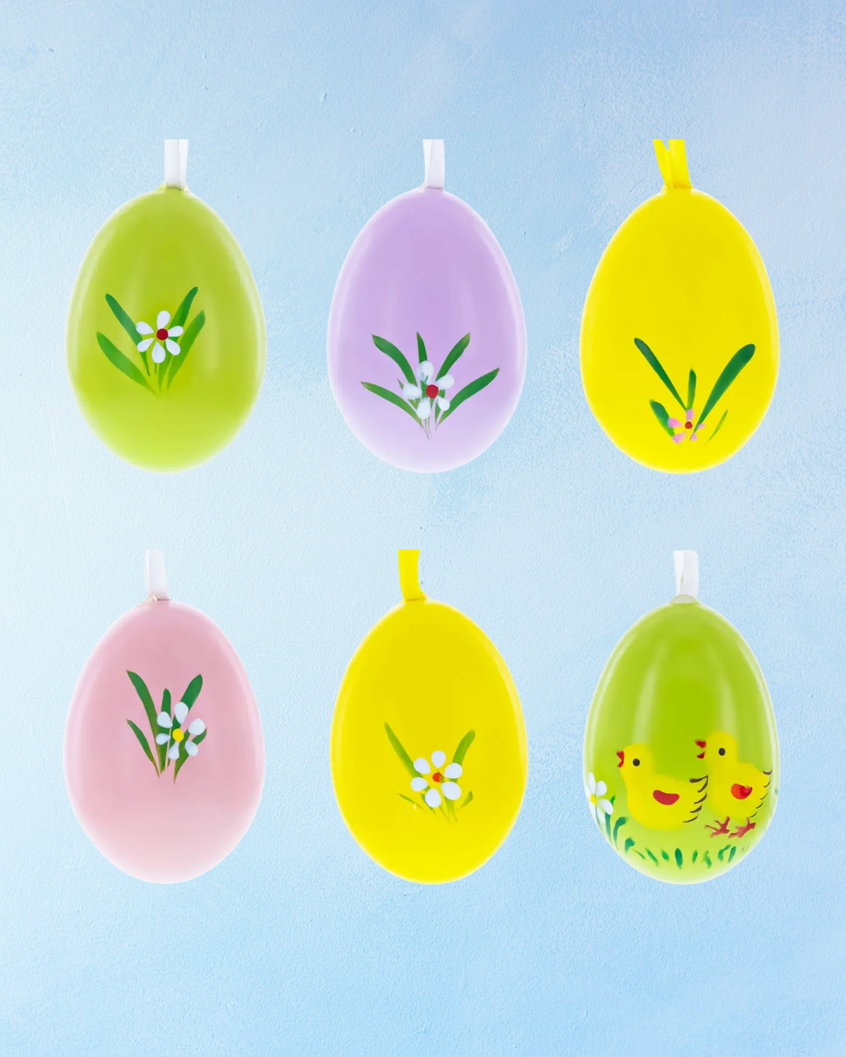 ornament - hand painted farm animal easter eggs