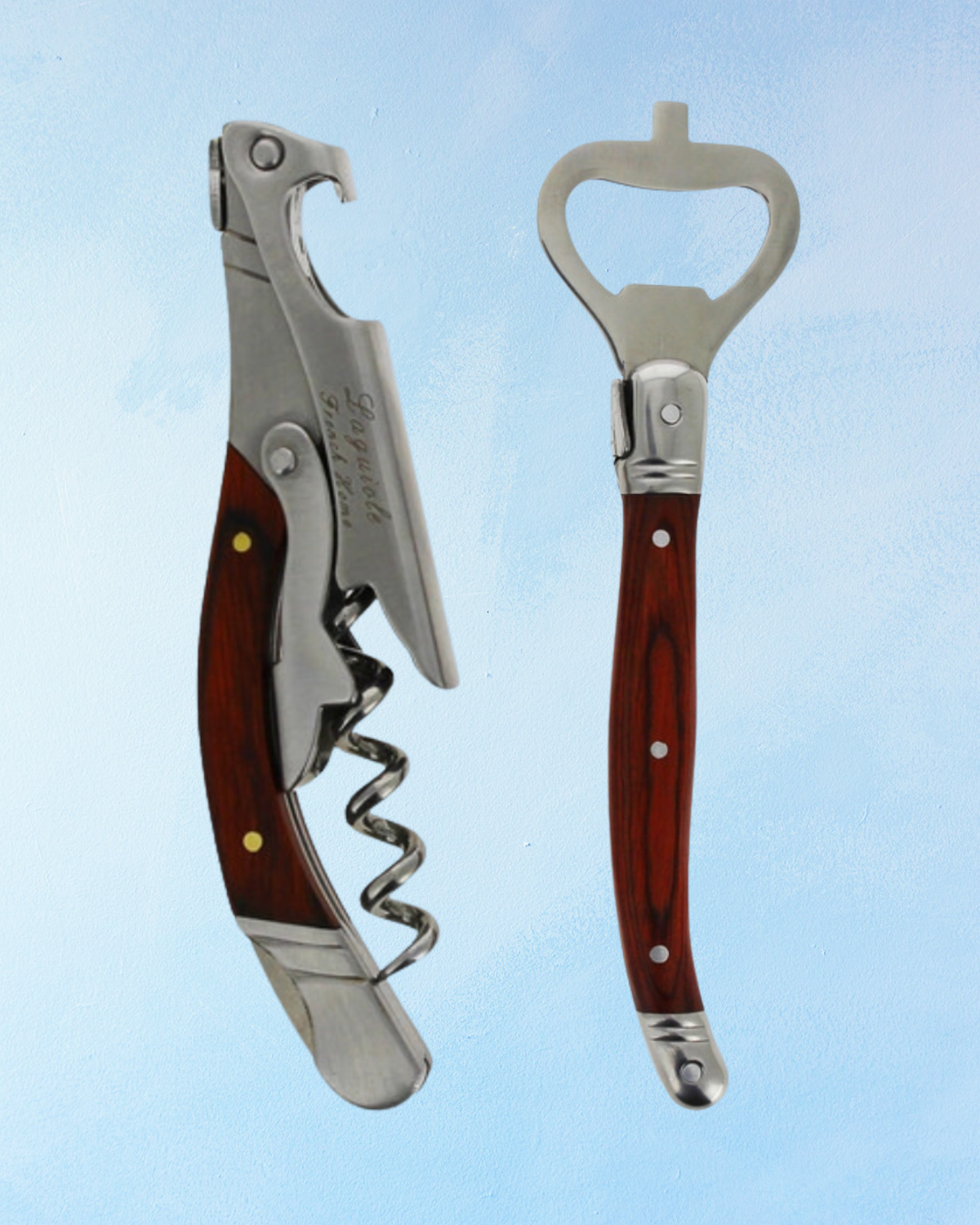 bar tool set - pakkawood bottle/cork opener