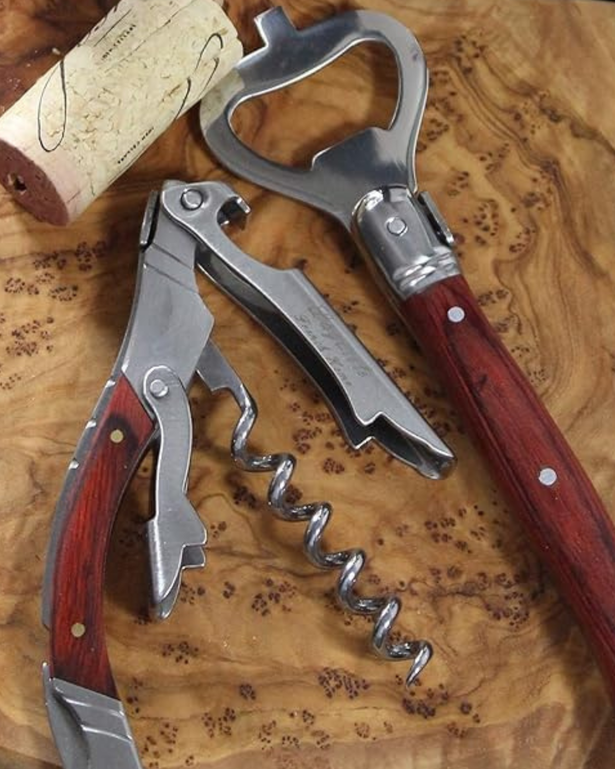 bar tool set - pakkawood bottle/cork opener