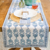 table runner - palmetto: uniform blue and navy