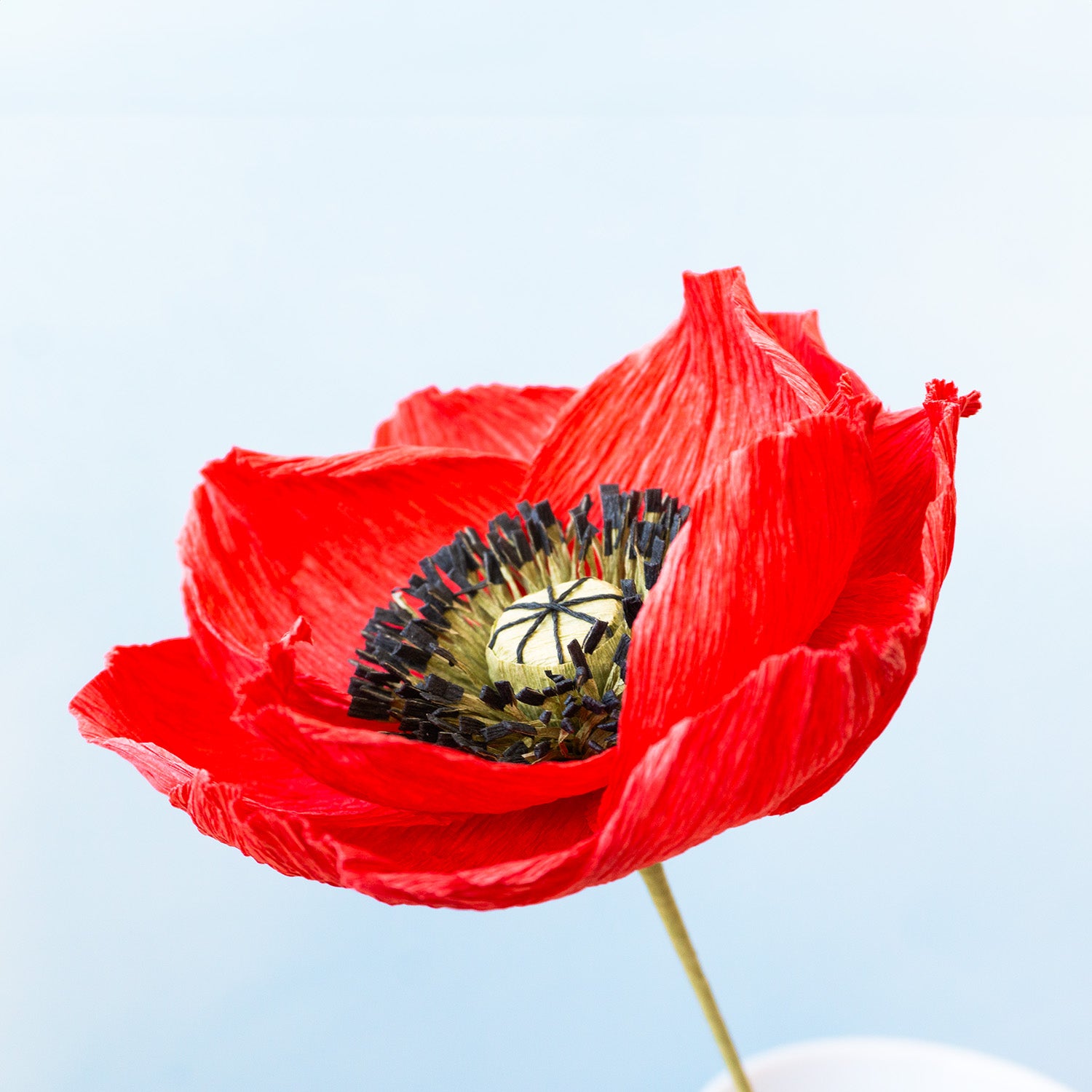 handmade paper flower - red poppy