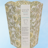 waste paper basket - wild rose buttercream