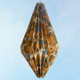 paper lantern - marbled ochre & blue