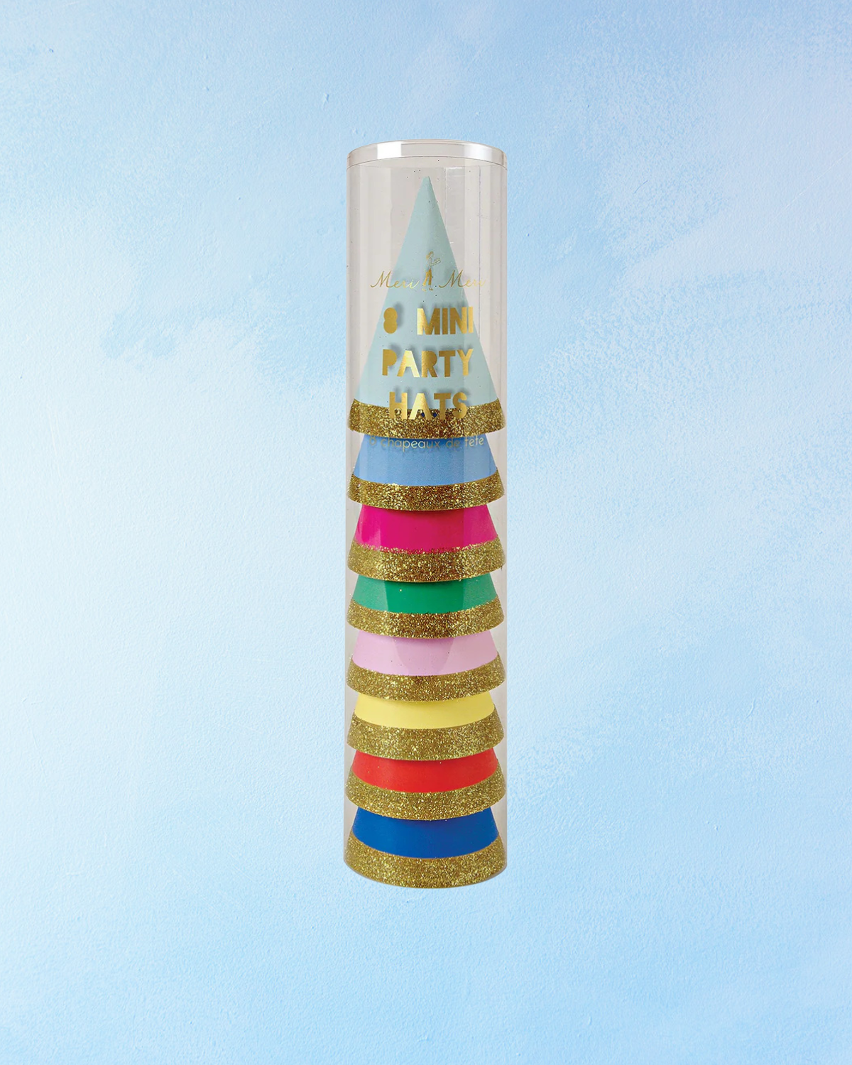party hats - mini multicolour (set of eight)